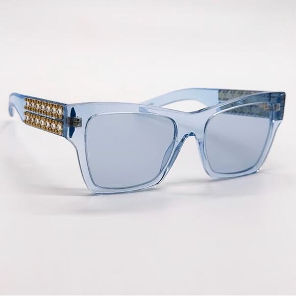 New! Givenchy Stylish Blue Sunglasses with crystals, GV40076I 84V, Authentic main image 6